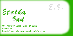 etelka vad business card